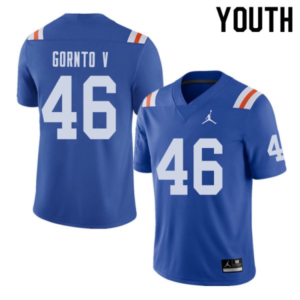 Jordan Brand Youth #46 Harry Gornto V Florida Gators Throwback Alternate College Football Jersey